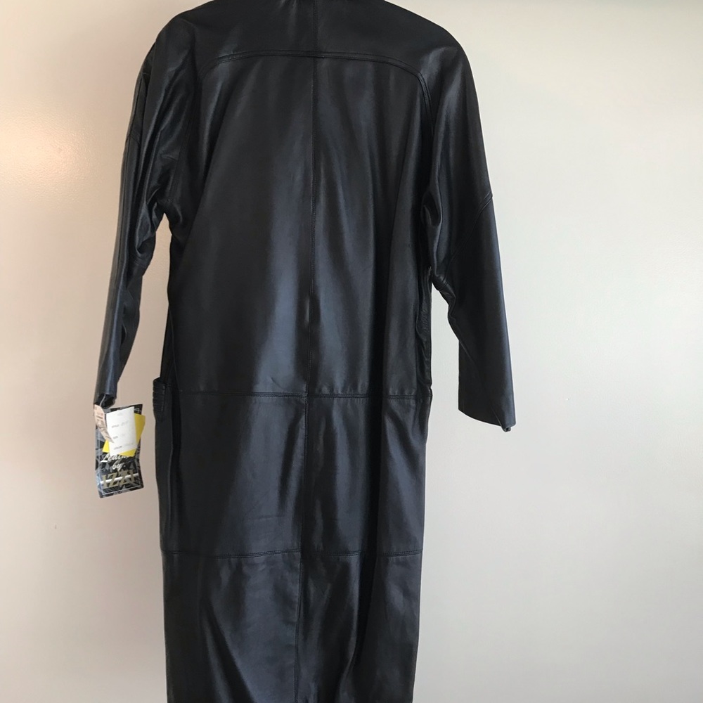 Long leather coat